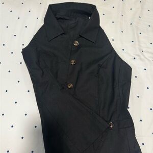 Black Button-Up Dress